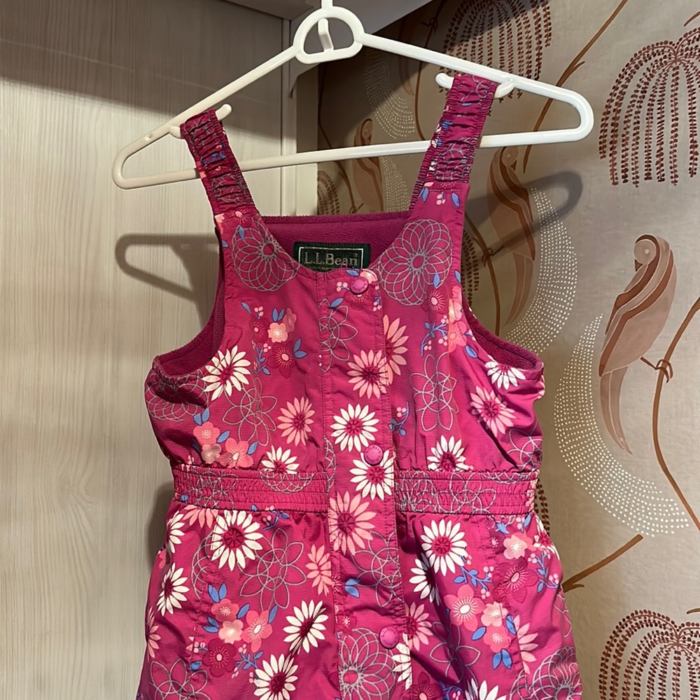 LL Bean snow bibs, size 8